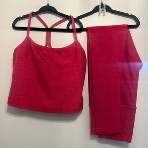 Beyond Yoga Cranberry Heather